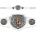 Championship Belt - White Belt with Bright Silver Plate